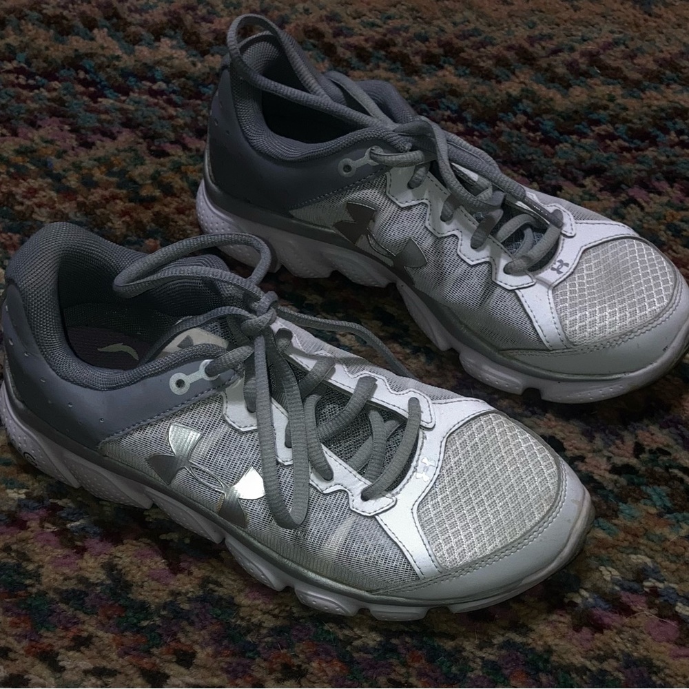 Under Armour Charcoal and Light Gray Athletic Shoes